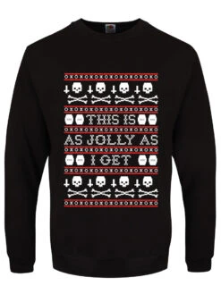 This Is As Jolly As I Get Men's Black Christmas Jumper