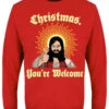 You're Welcome! Men's Red Christmas Jumper
