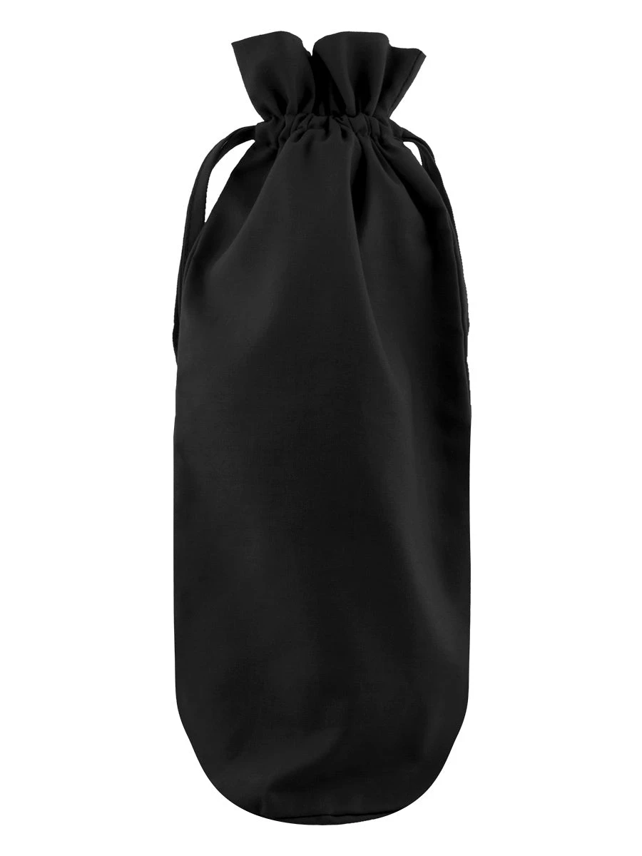 Christmas Survival Kit Black Cotton Drawstring Bottle Bag - Image 2