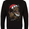 Satan Rocks Men's Black Christmas Jumper