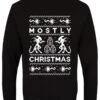 Mostly Christmas Men's Black Christmas Jumper