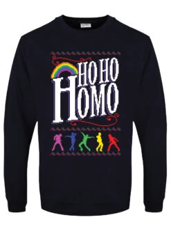 Ho Ho Homo Navy Blue Christmas Jumper