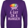 A Gay In A Manger Purple Christmas Jumper