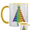 LGB Tree Yellow Inner 2-Tone Christmas Mug