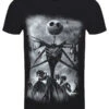 Nightmare Before Christmas Stormy Skies Men' Black T-Shirt