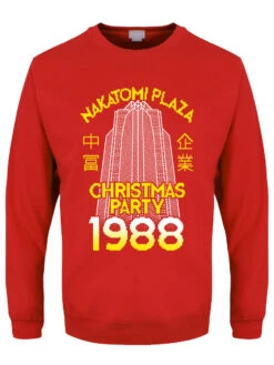 Nakatomi Plaza Men's Red Christmas Jumper