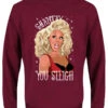 Shantay You Sleigh Drag Queen Men's Burgundy Christmas Jumper