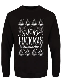 Fucky Fuckmas One And All Men's Black Christmas Jumper