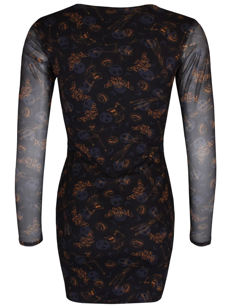 The Nightmare Before Christmas Pumpkin King Ladies Mesh Dress - Image 2