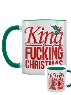 King Of Fucking Christmas Green Inner 2-Tone Mug