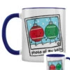 Pop Factory Photo Of My Balls Christmas Blue Inner 2-Tone Mug