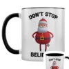 Pop Factory Don't Stop Believing Christmas Black Inner 2-Tone Mug