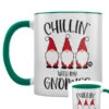 Pop Factory Chillin' With My Gnomies Christmas Green Inner 2-Tone Mug
