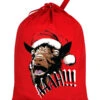 Aaah! Santa Goat Christmas Red Santa Sack