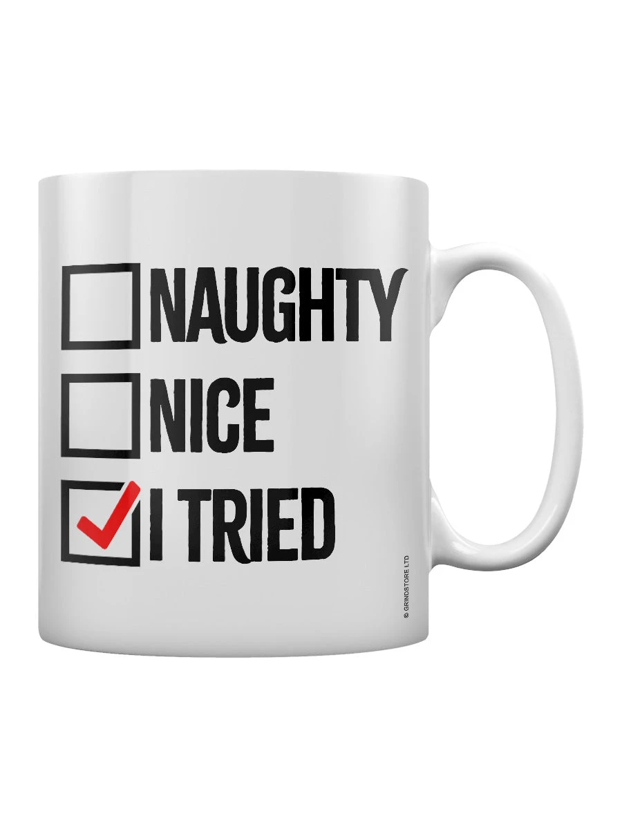 Naughty, Nice, I Tried Christmas Mug - Image 2
