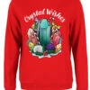 Crystal Wishes Ladies Red Christmas Jumper