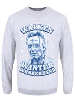 Walken In A Winter Wonderland Men's Grey Christmas Jumper