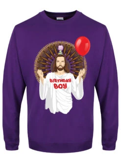 Birthday Boy Men's Purple Christmas Jumper